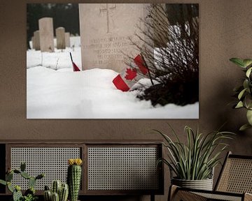 Graf Canadese soldaat in Holten van David Klumperman