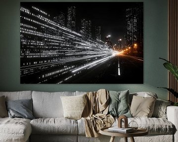 Digital traces of light in the big city by Frank Heinz