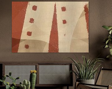 Japandi. Abstract shapes in warm colors by Dina Dankers