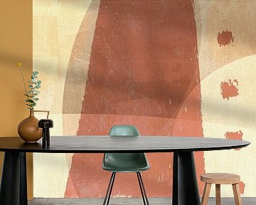 Terrakotta und Beige. Abstrakte Formen in warmen Farben von Dina Dankers