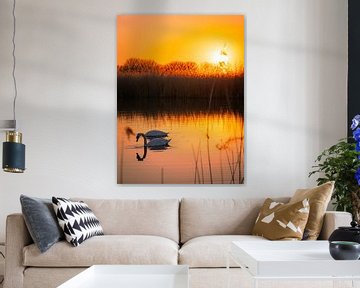 Sunset Lingezegen van Willemijn Wolthaus
