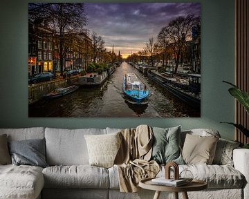 Zonsondergang in Amsterdam  von Angel Flores