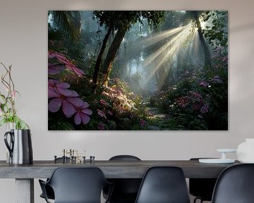 fleurs exotiques dans la forêt tropicale sur Egon Zitter