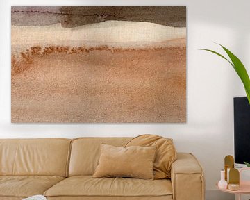 Wabi-sabi. Abstract minimalistisch landschap schilderij van Dina Dankers