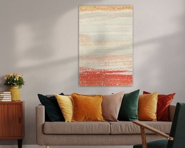 Abstract landschap schilderij. Zen pastels van Dina Dankers