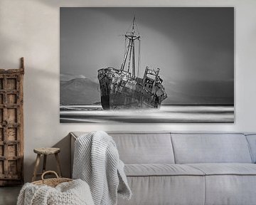 Shipwreck on the beach of Gythio, Peloponnese