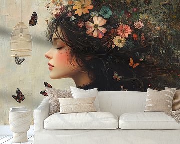 Butterfly Woman by Eye catching paintings