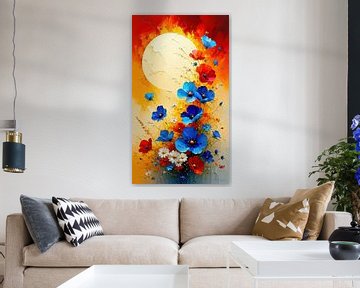 Dans l'incandescence de l'été - des fleurs sauvages à la lumière d'un coucher de soleil flamboyant sur AidasignArt