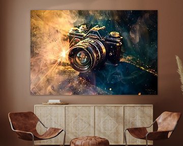 Vintage camera met magische vonken van Art & Soul Creations