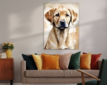 Golden Retriever Aquarell by Ohkimiko