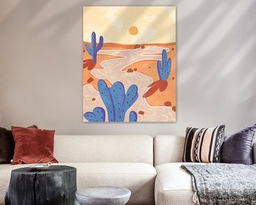 Pad door de geschilderde woestijn van Kintsugi99