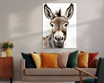 Donkey Aquarell by Ohkimiko