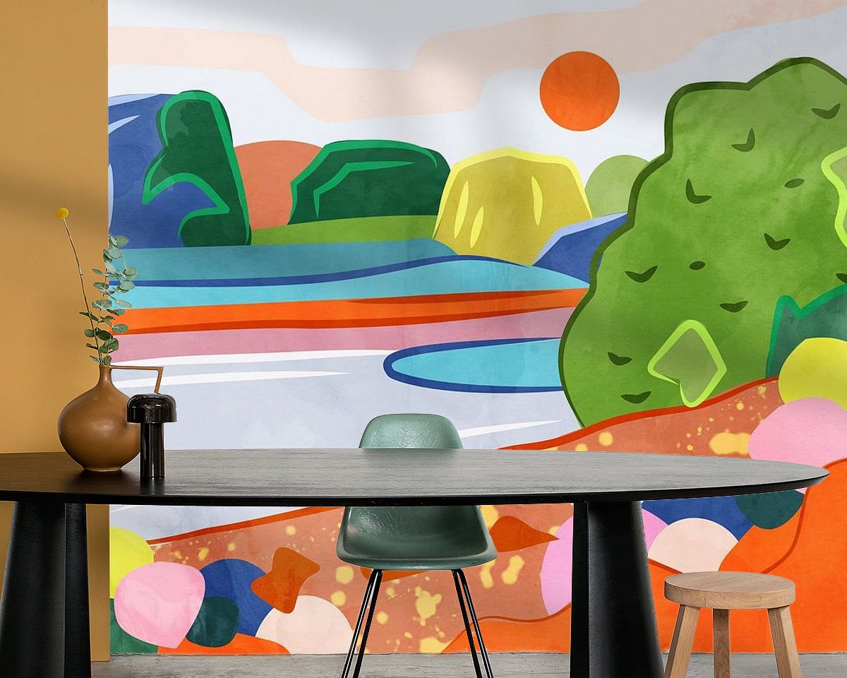 Voorbeeld van het werk in een kamer
