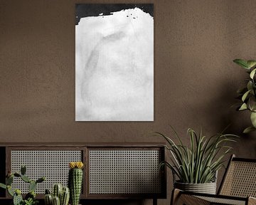 Minimalistisch landschap zwart-wit 01 van amini54