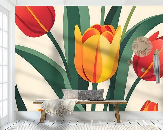 Voorbeeld van het werk in een kamer