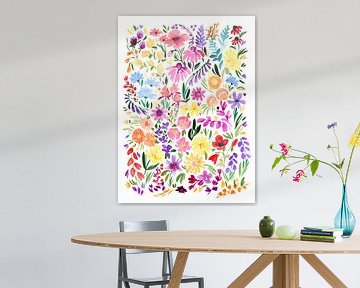 Wilde bloemenweide van Rosana Laiz Blursbyai