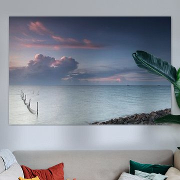 Markermeer tijdens zonsondergang 