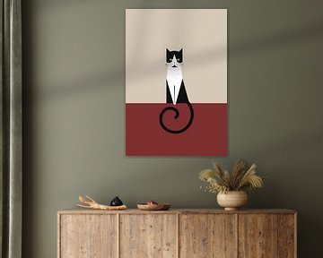 Coco als geometrische kat van Rosana Laiz Blursbyai