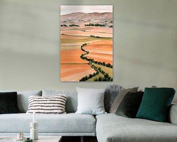 Queniva lappendeken landschap van Rosana Laiz Blursbyai