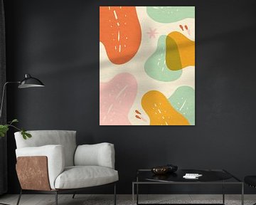 Bunte organische Formen und Muster von Kintsugi99