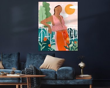 Voorbeeld van het werk in een kamer