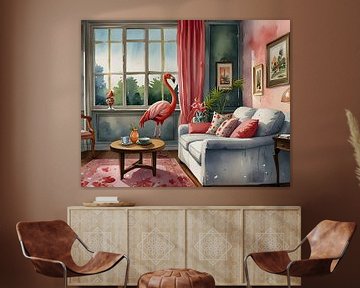 A Flamingo In the Living Room by Kintsugi99