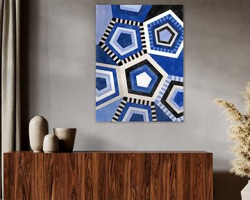 Geometrisch patroon met zeshoekige vorm van Elena Ristova