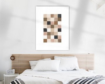 Geometrisch patroon van gedempte aardetinten van Elena Ristova