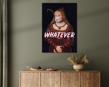 Whatever Bubble-Gum Girl by Grace Digital Art Co