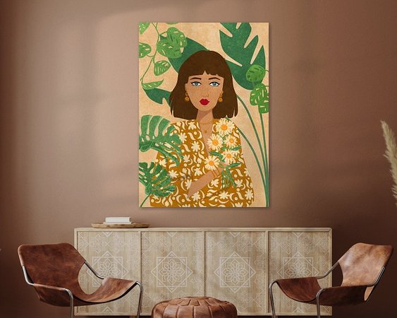 Voorbeeld van het werk in een kamer