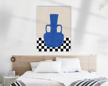 Azure Vase Chess Board by Elena Ristova