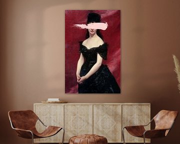 Zwarte jurk3 Verhouding2x3 van Grace Digital Art Co