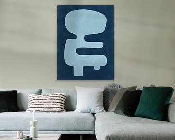 Blauw silhouet formulier van Elena Ristova