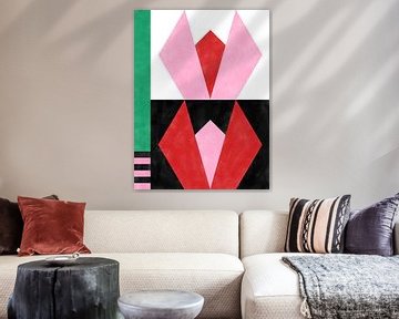Geometrisch kunstwerk met driehoeken en rechthoeken van Elena Ristova