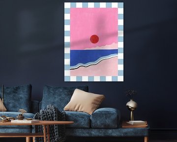 Minimalistisch strandgezicht van Elena Ristova