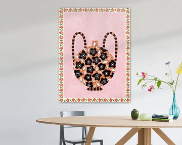 Kan met bloemmotief van Elena Ristova