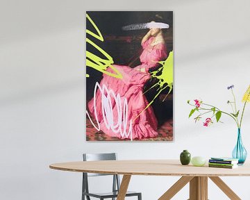 Neonpinkjurk Verhouding2x3 van Grace Digital Art Co