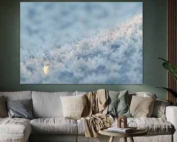 Sneeuwkristallen in het avondlicht van Besa Art
