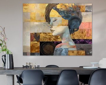 Vrouw en Goud | Vrouw met Rust van Kunst Kriebels