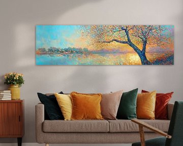 Baum am Wasser von Kunst Laune