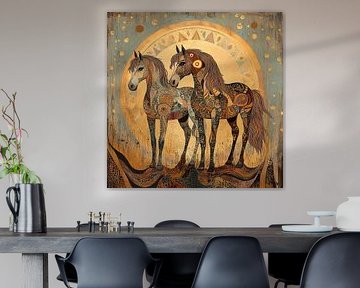Paarden Kunst | Rustige Paarden