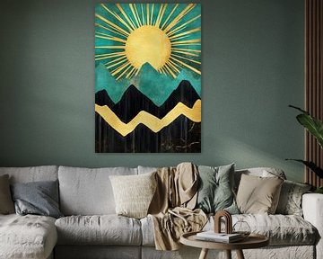 Sonnenaufgang über Schwarzen und Goldenen Bergen