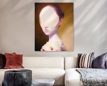 Meisje in aardbeienjurk van Ruth Day
