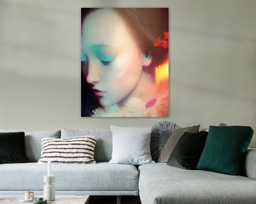 Meisje met madeliefjes van Ruth Day