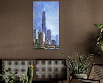 Skyline van Chicago van Ruth Day
