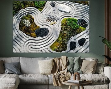 Zen garden with stone patterns by Art & Soul Creations