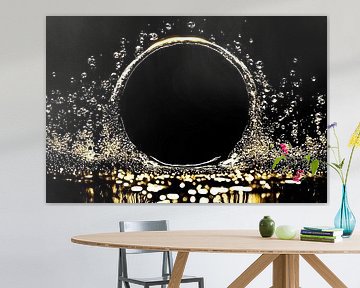 Gouden cirkel en waterdruppels van Art & Soul Creations