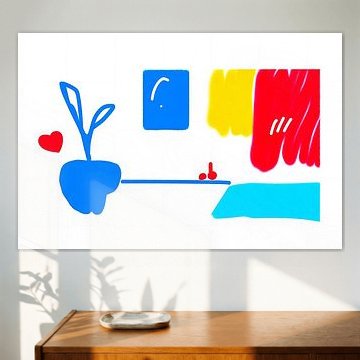 Kleurrijk abstract minimalistisch ontwerp