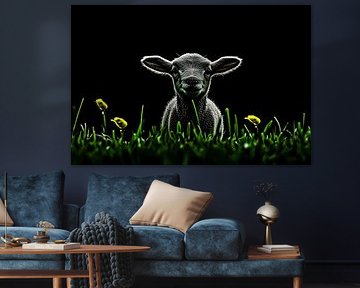 Cute lamb among flowers by Imperial Art House
