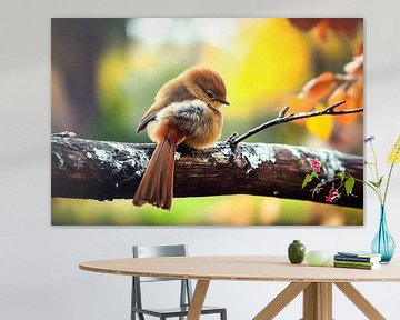 Mignon oiseau sur une branche